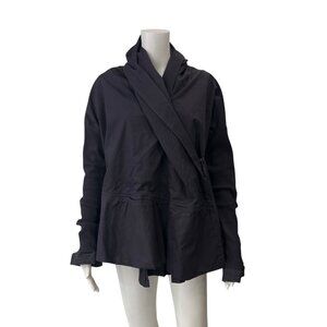 $795 Rundholtz Purple Cargo Peplum Zip Dip Jacket size Small